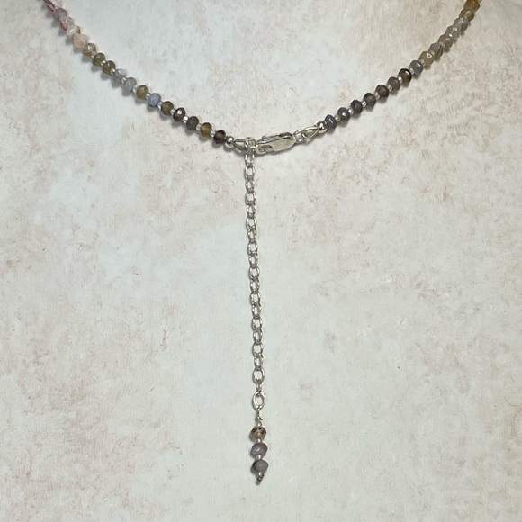 Agate and Silver Vermeil Cross necklace - Picture 5 of 5